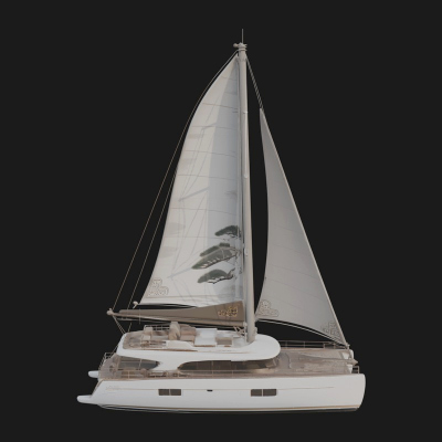 Catamaran Yacht Model Design 15 3D Print Model