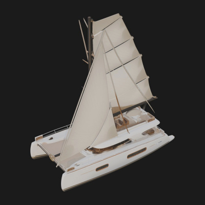 Catamaran Yacht Model Design 16 3D Print Model