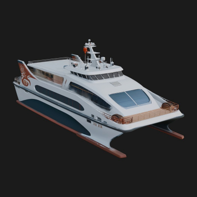Catamaran Yacht Model Design 2 3D Print Model
