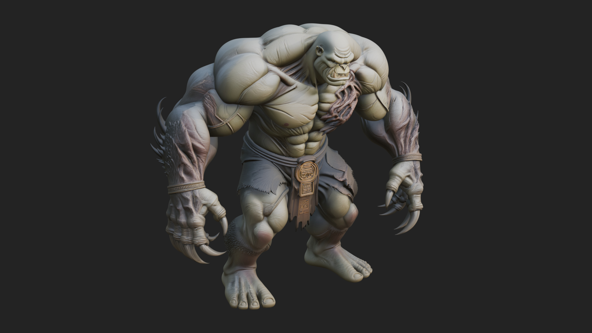 Cave Troll Statue Design 1 3D Print Model 3D Model