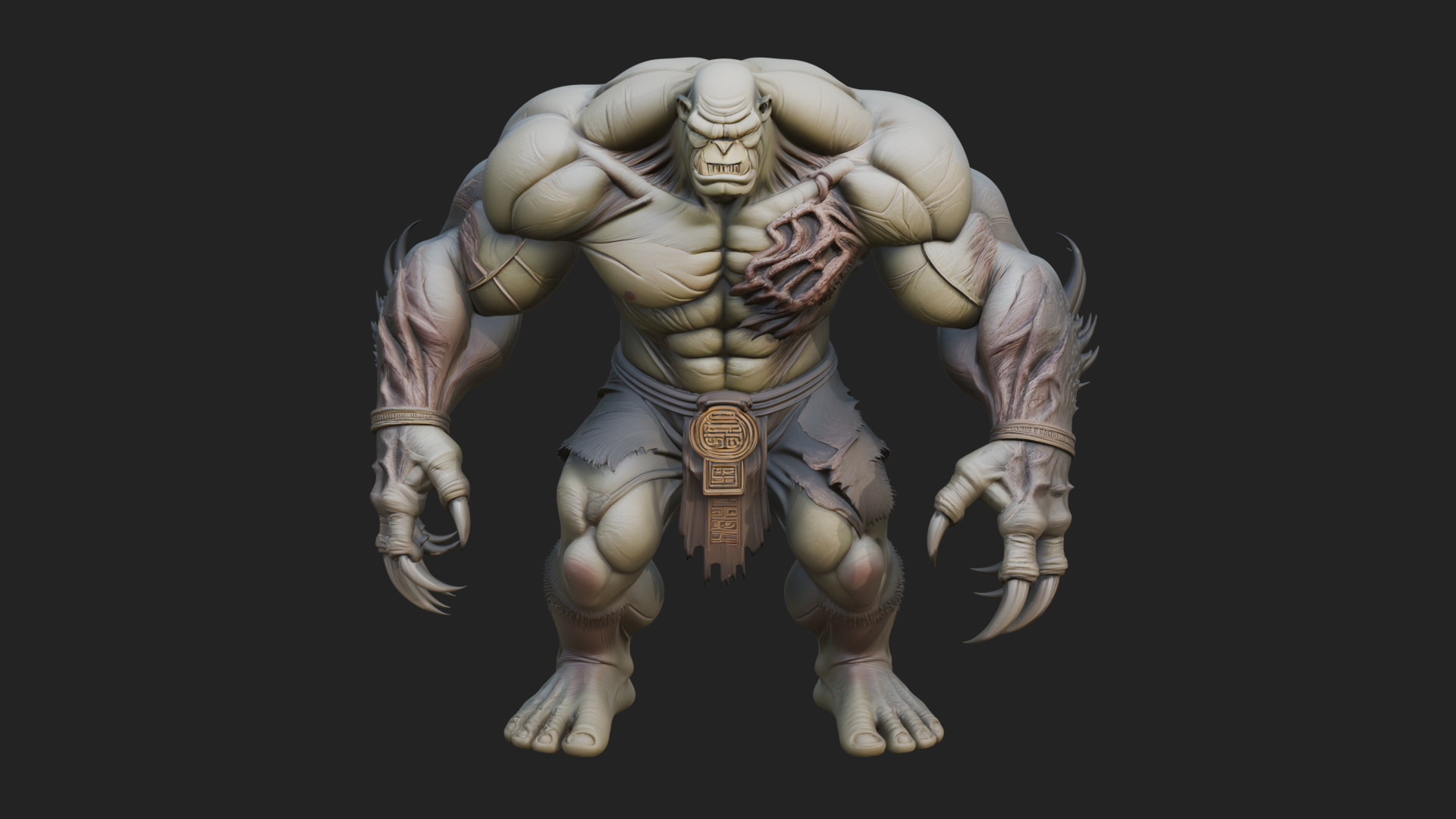 Cave Troll Statue Design 1 3D Print Model 3D Model