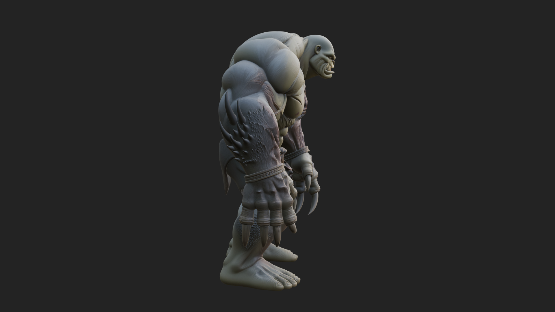 Cave Troll Statue Design 1 3D Print Model 3D Model