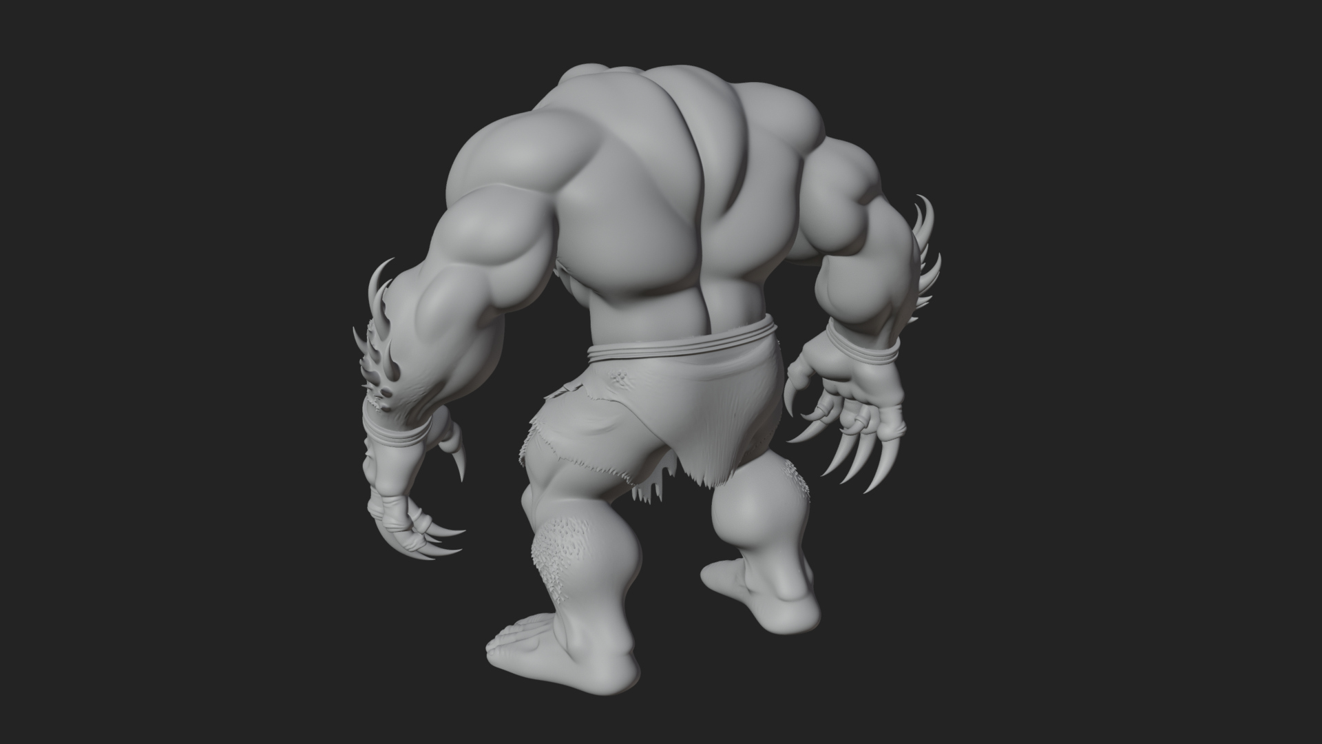 Cave Troll Statue Design 1 3D Print Model 3D Model