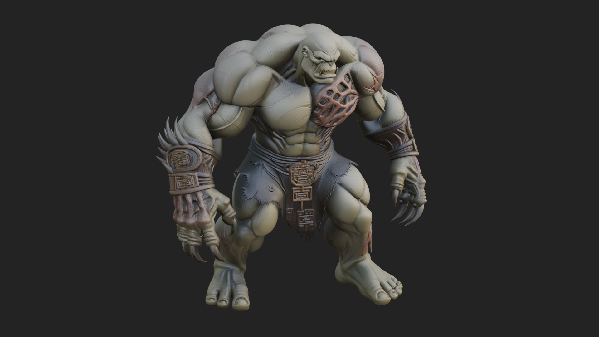 Cave Troll Statue Design 2 3D Print Model 3D Model