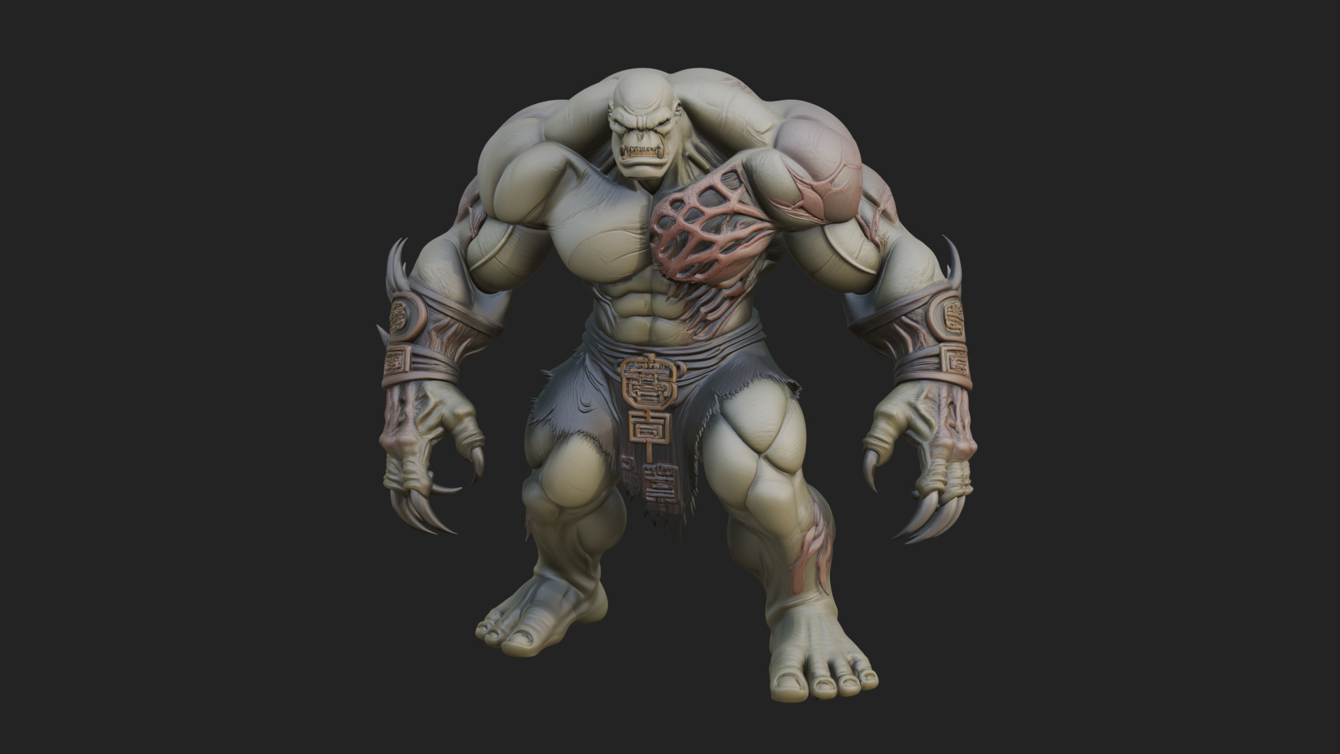 Cave Troll Statue Design 2 3D Print Model 3D Model