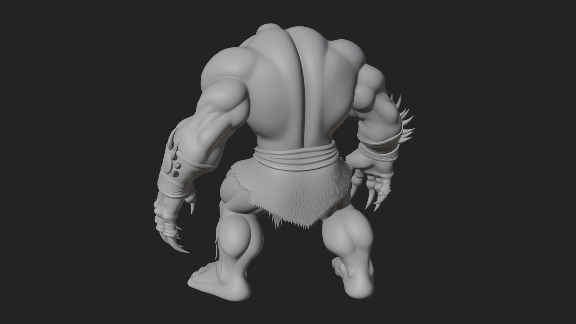 Cave Troll Statue Design 2 3D Print Model 3D Model