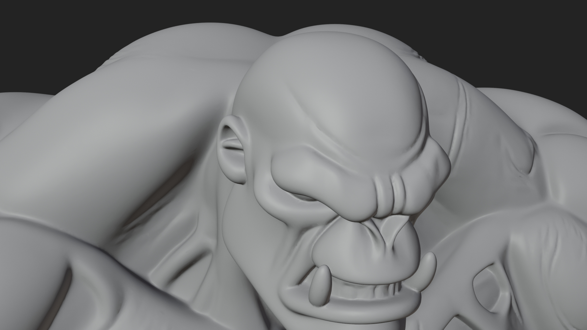 Cave Troll Statue Design 2 3D Print Model 3D Model