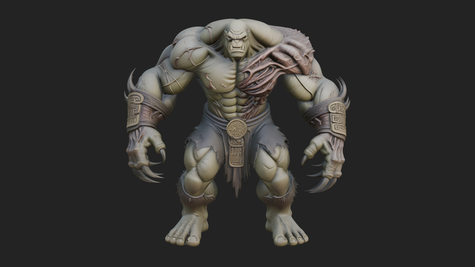 Cave Troll Statue Design 3 3D Print Model 3D Model