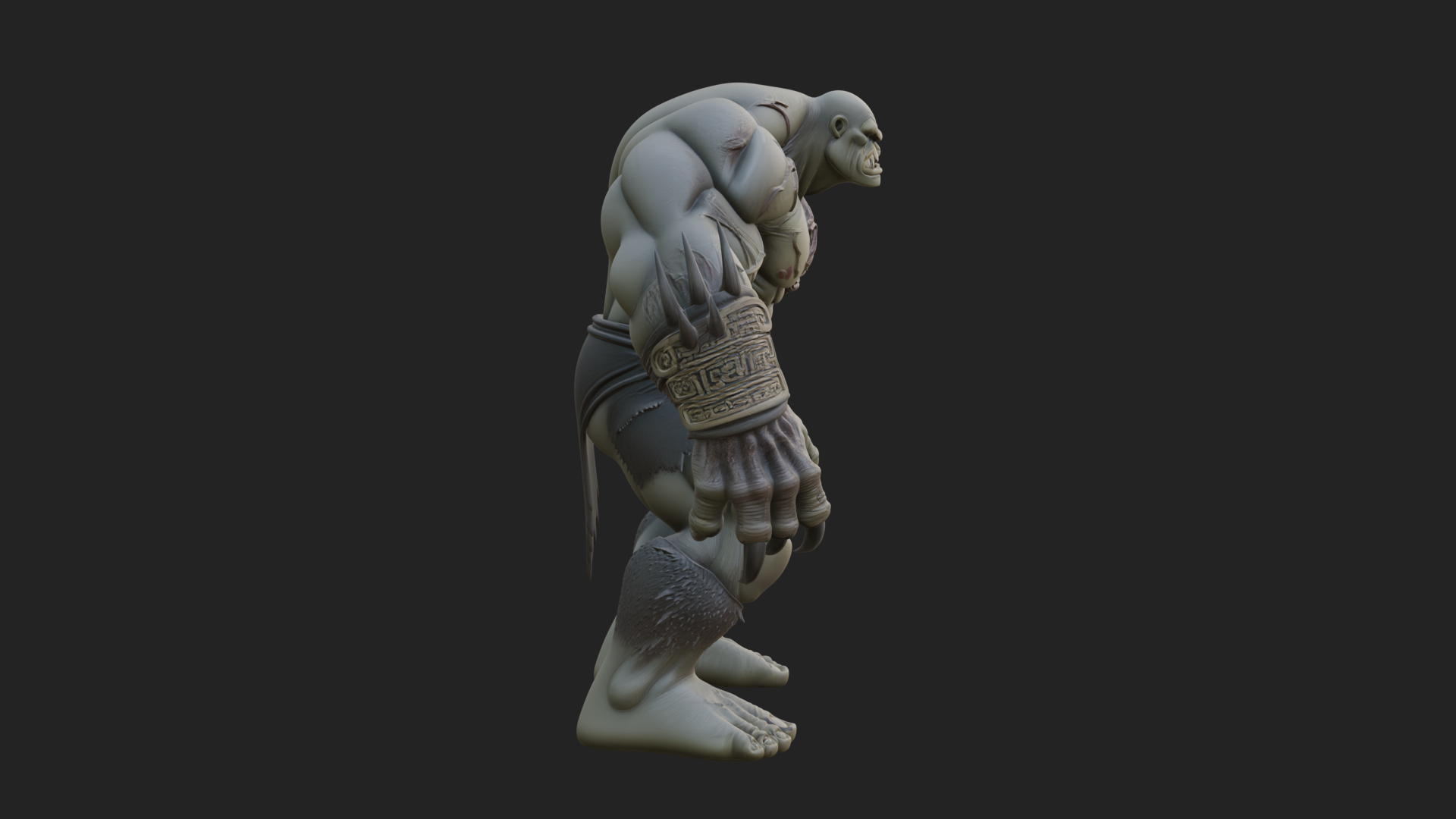 Cave Troll Statue Design 3 3D Print Model 3D Model
