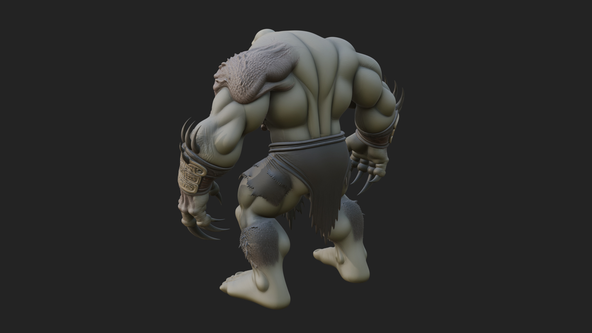 Cave Troll Statue Design 3 3D Print Model 3D Model