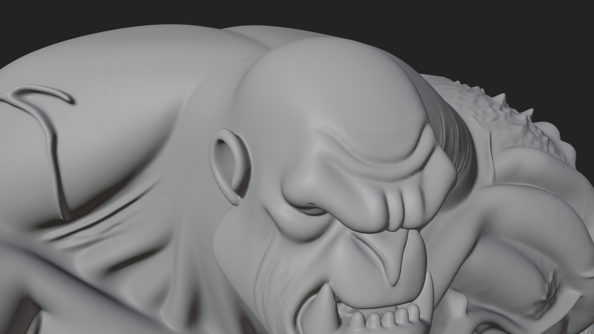 Cave Troll Statue Design 3 3D Print Model 3D Model