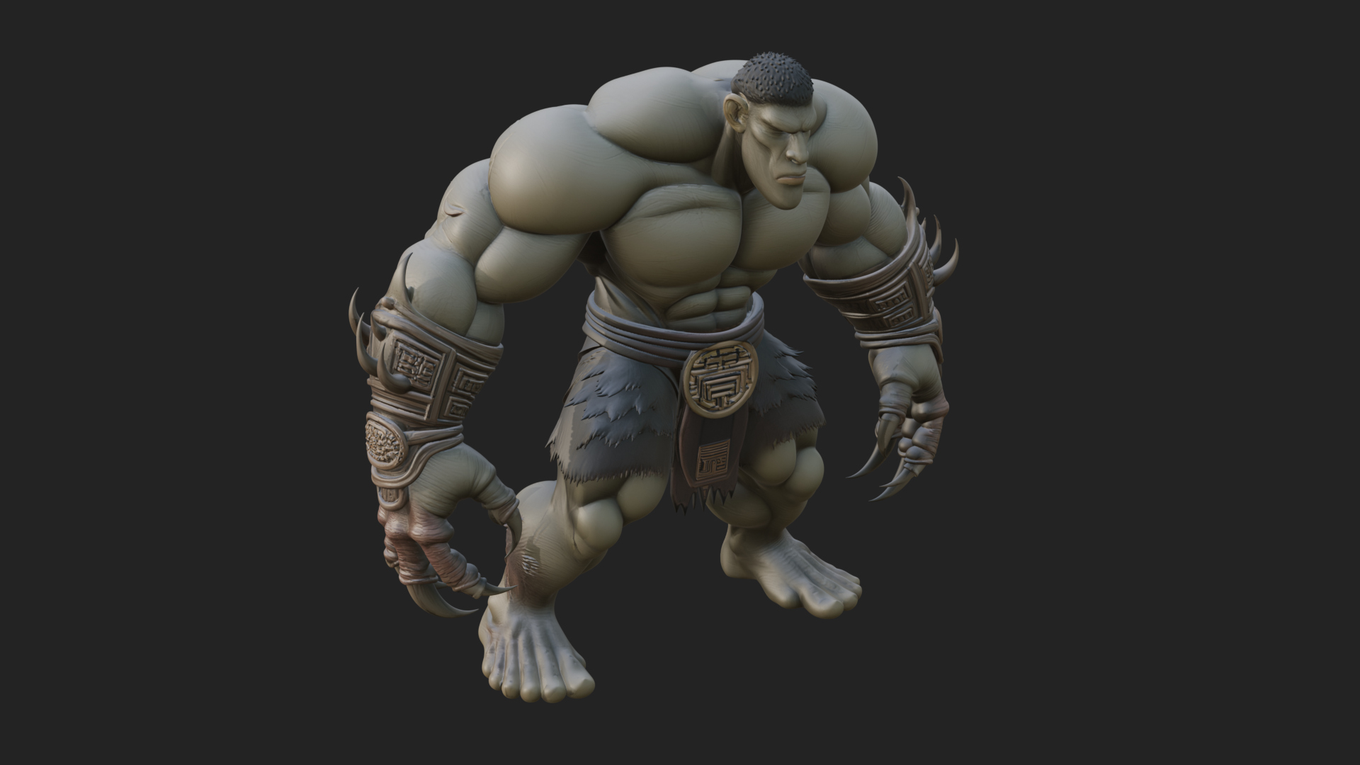 Cave Troll Statue Design 4 3D Print Model 3D Model