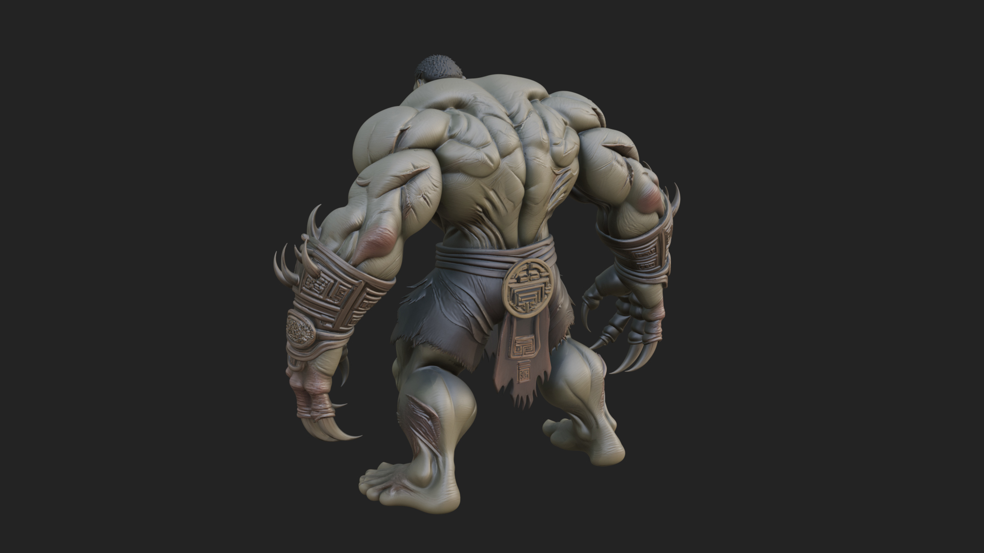Cave Troll Statue Design 4 3D Print Model 3D Model