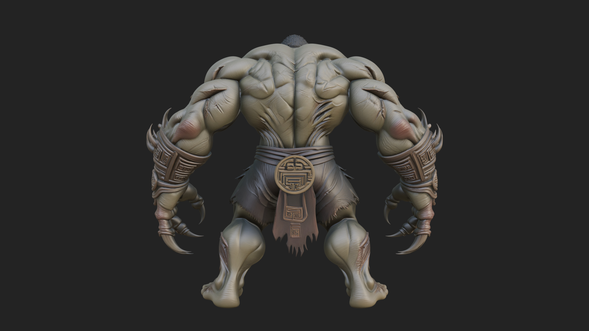 Cave Troll Statue Design 4 3D Print Model 3D Model