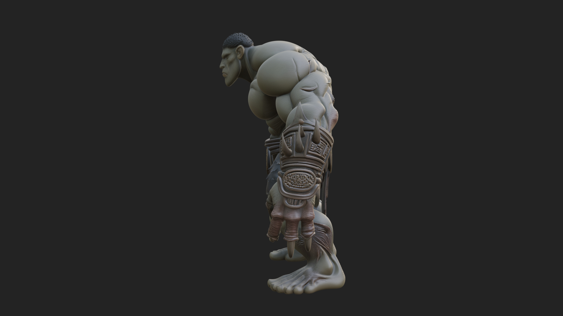 Cave Troll Statue Design 4 3D Print Model 3D Model
