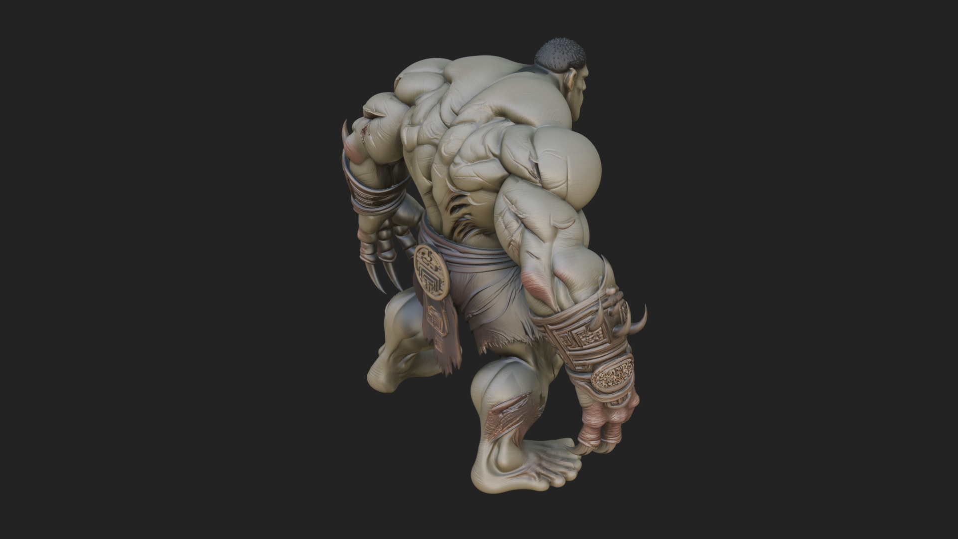Cave Troll Statue Design 4 3D Print Model 3D Model