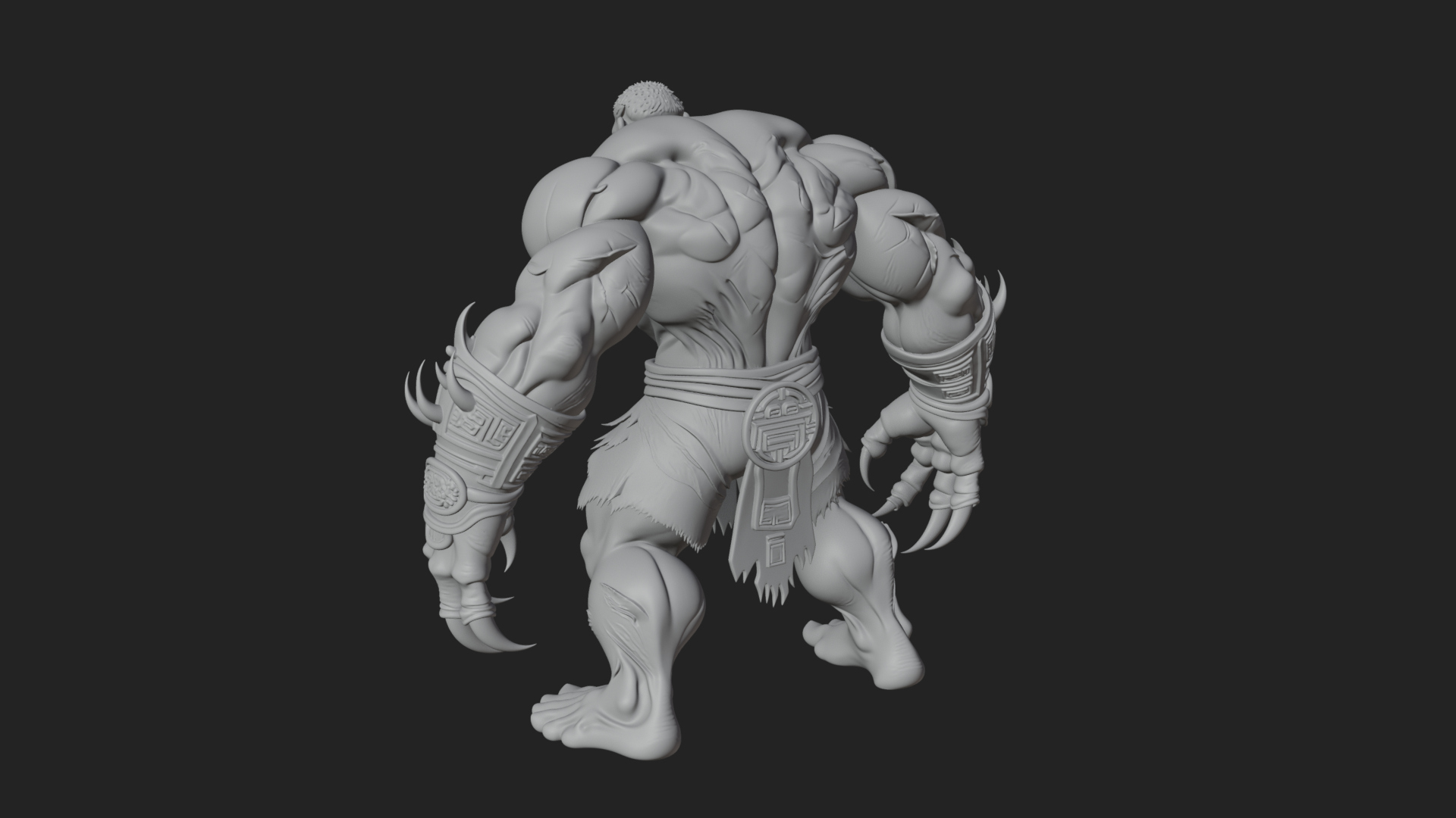 Cave Troll Statue Design 4 3D Print Model 3D Model