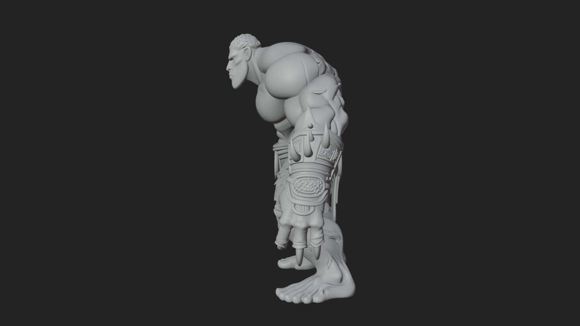 Cave Troll Statue Design 4 3D Print Model 3D Model