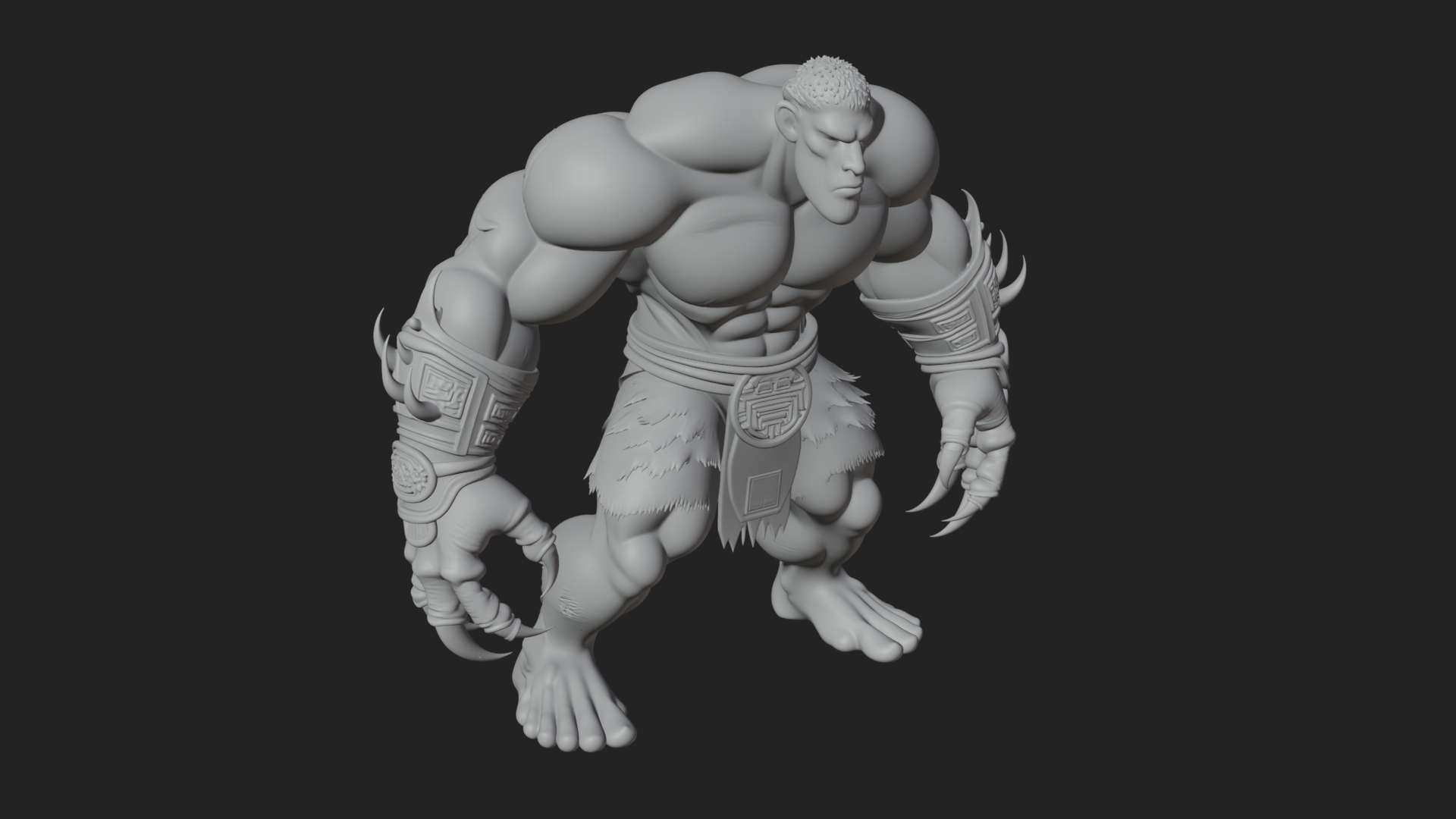 Cave Troll Statue Design 4 3D Print Model 3D Model