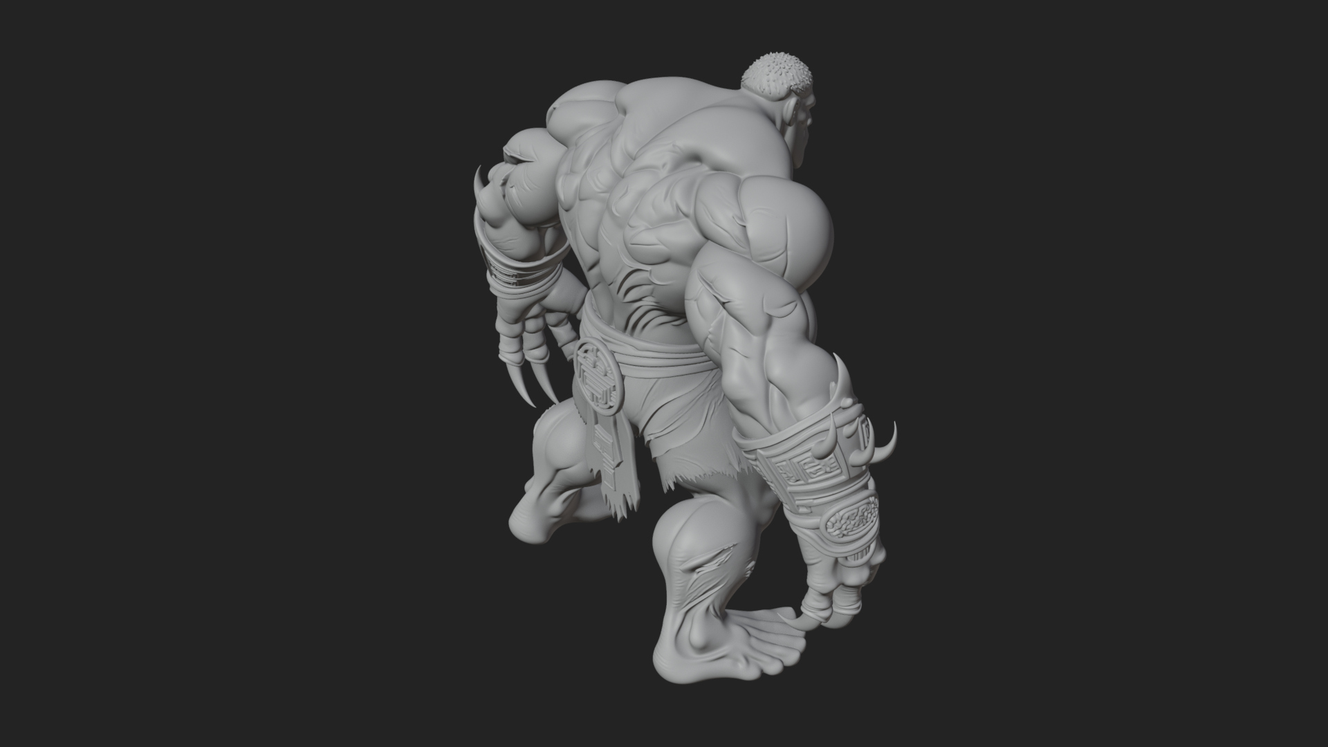 Cave Troll Statue Design 4 3D Print Model 3D Model