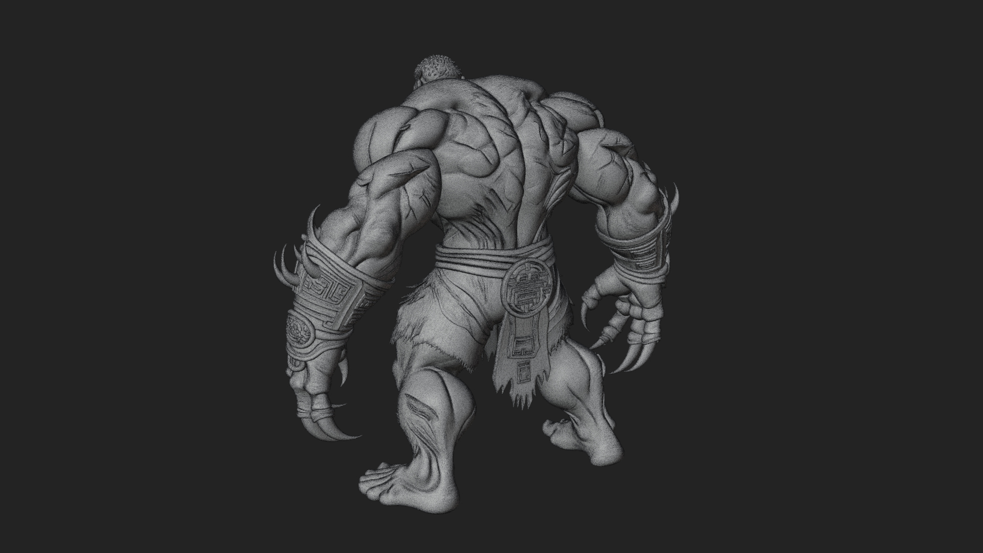 Cave Troll Statue Design 4 3D Print Model 3D Model
