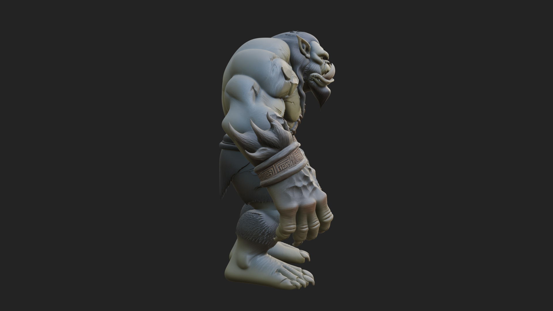 Cave Troll Statue Design 5 3D Print Model 3D Model