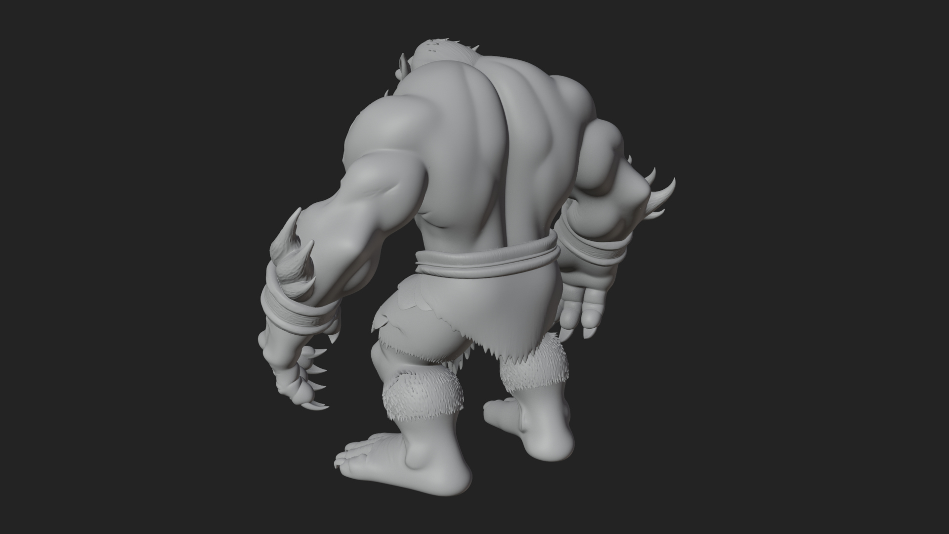 Cave Troll Statue Design 5 3D Print Model 3D Model