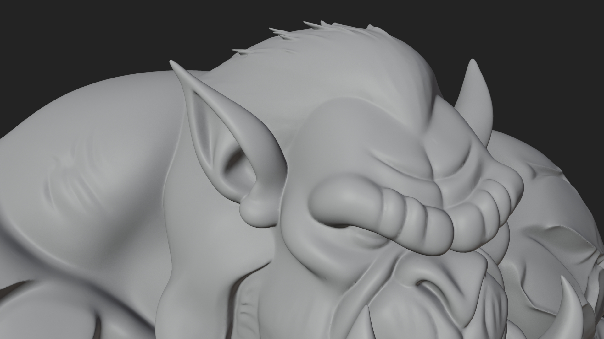 Cave Troll Statue Design 5 3D Print Model 3D Model