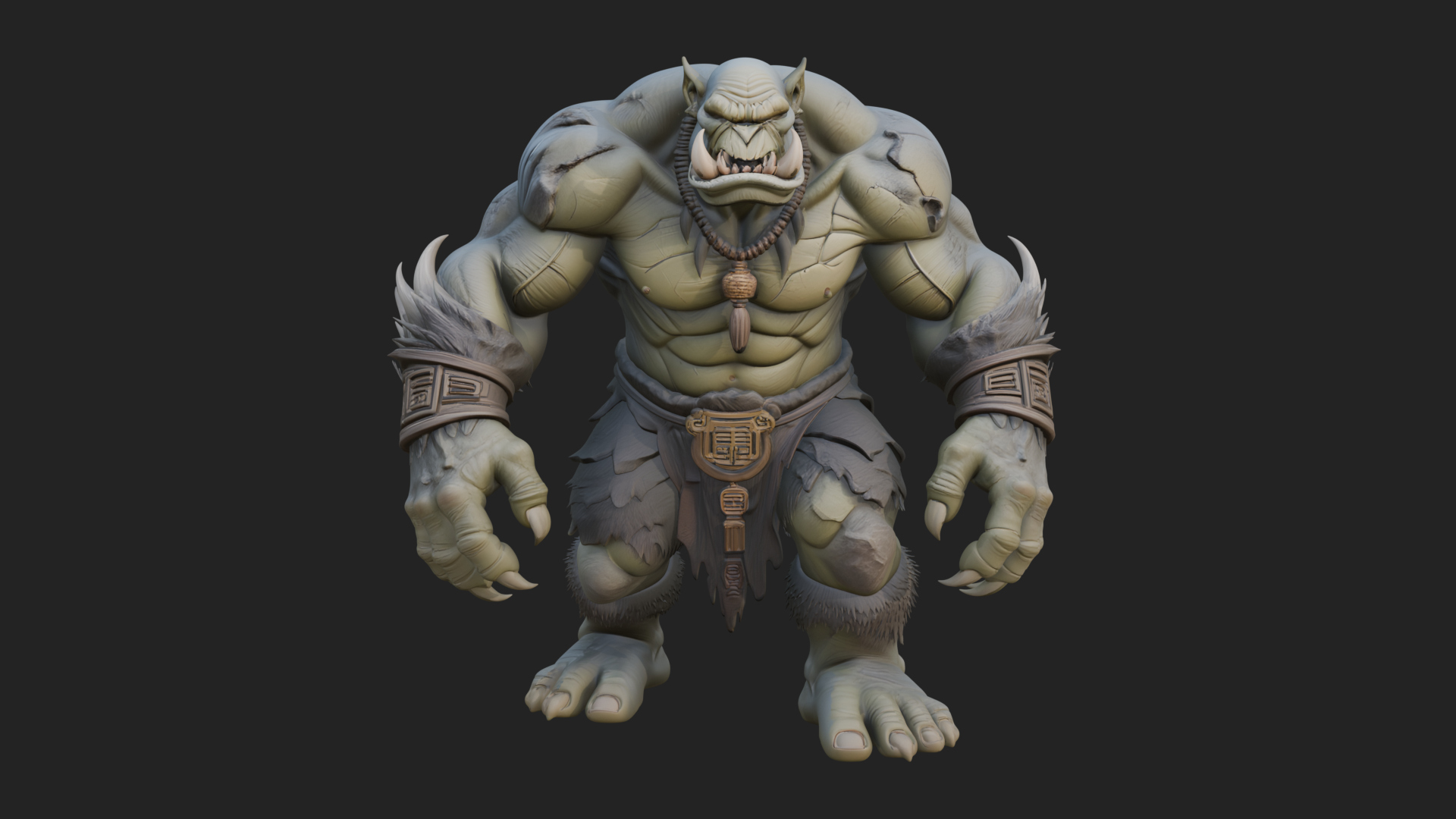Cave Troll Statue Design 6 3D Print Model 3D Model
