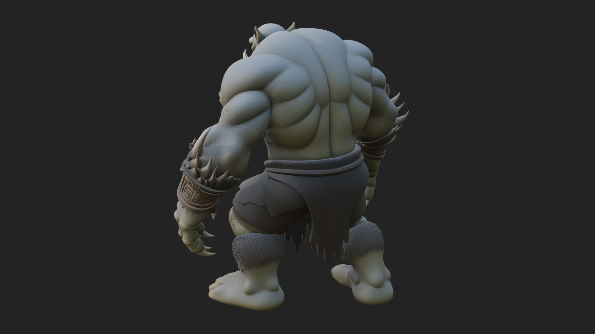 Cave Troll Statue Design 6 3D Print Model 3D Model