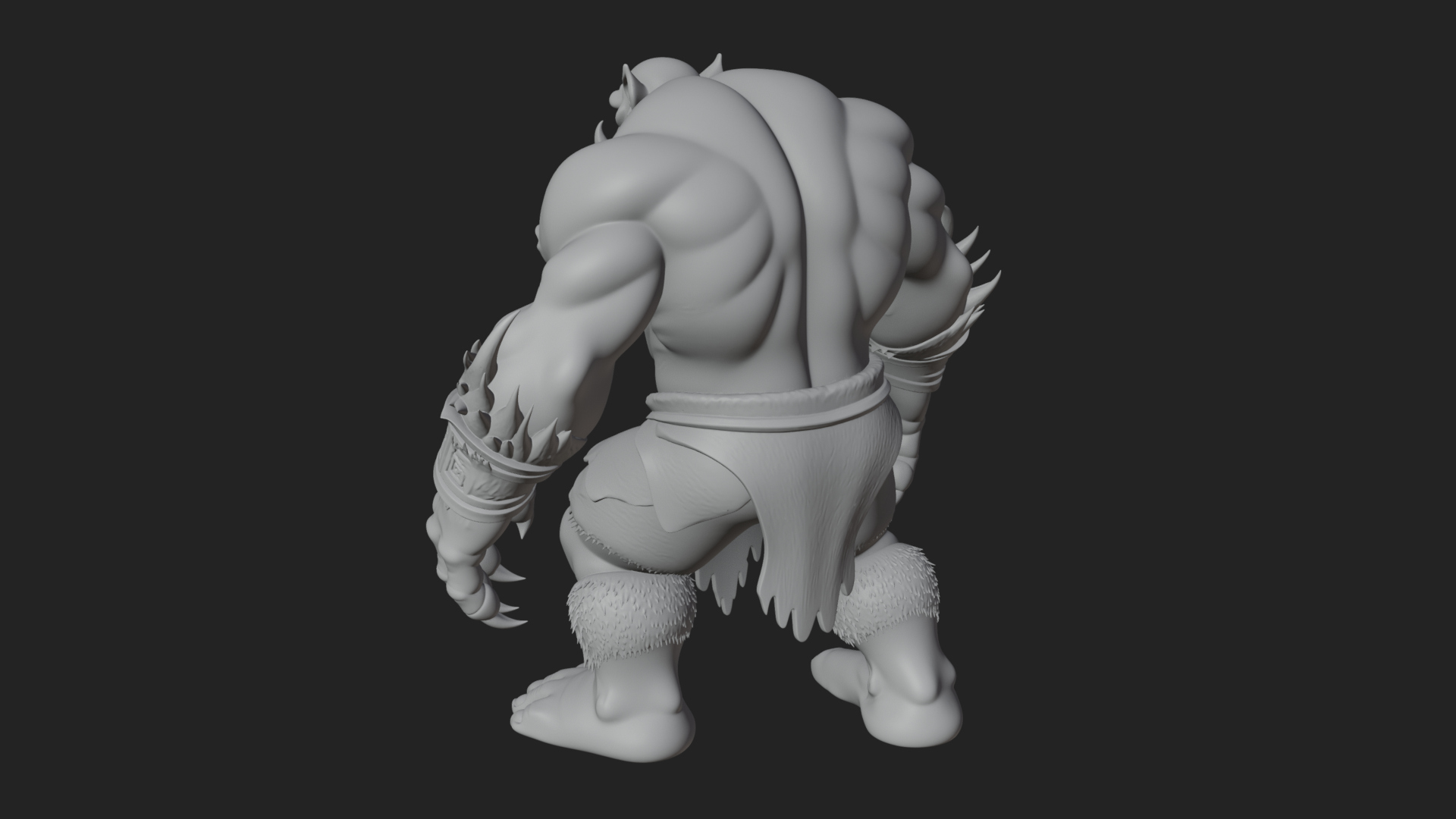 Cave Troll Statue Design 6 3D Print Model 3D Model