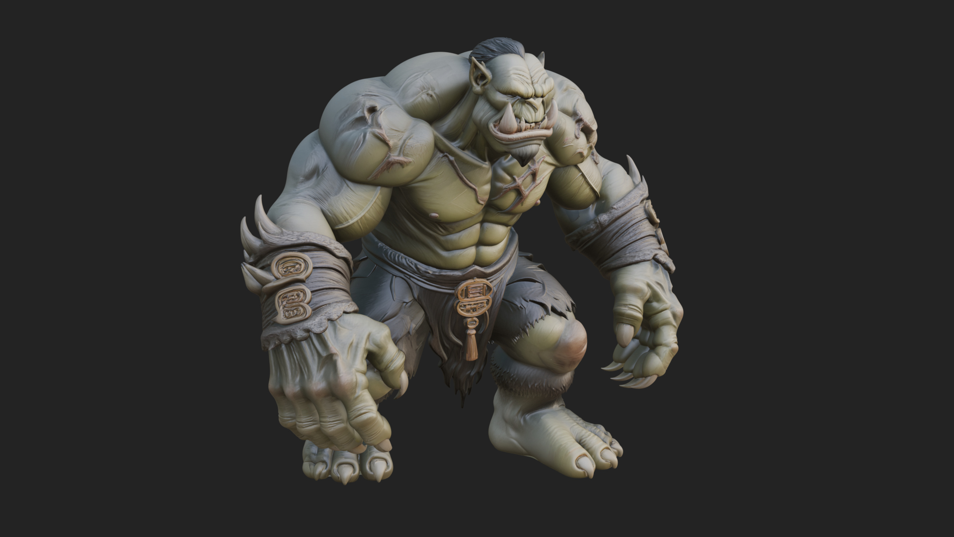 Cave Troll Statue Design 7 3D Print Model 3D Model
