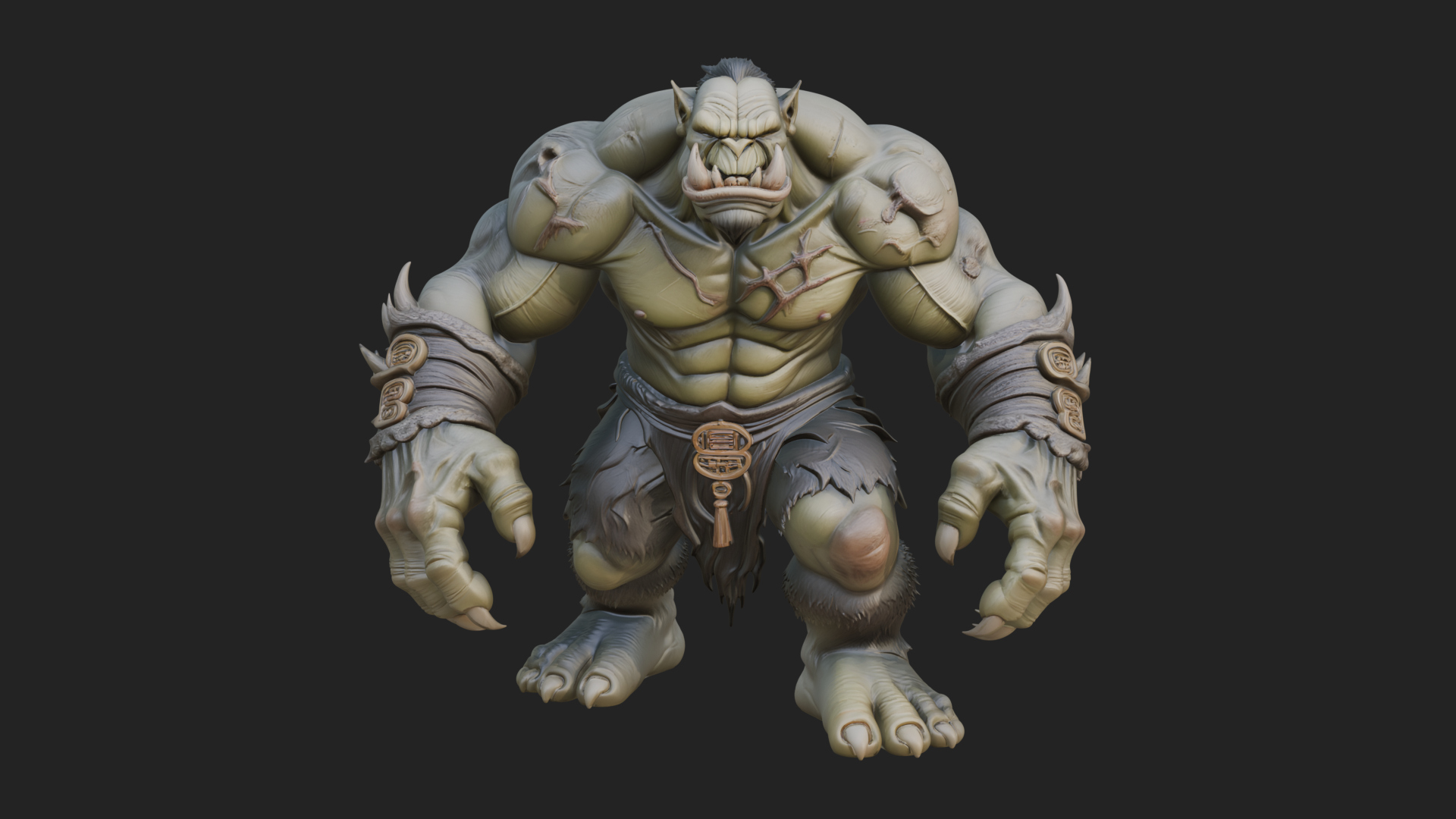 Cave Troll Statue Design 7 3D Print Model 3D Model