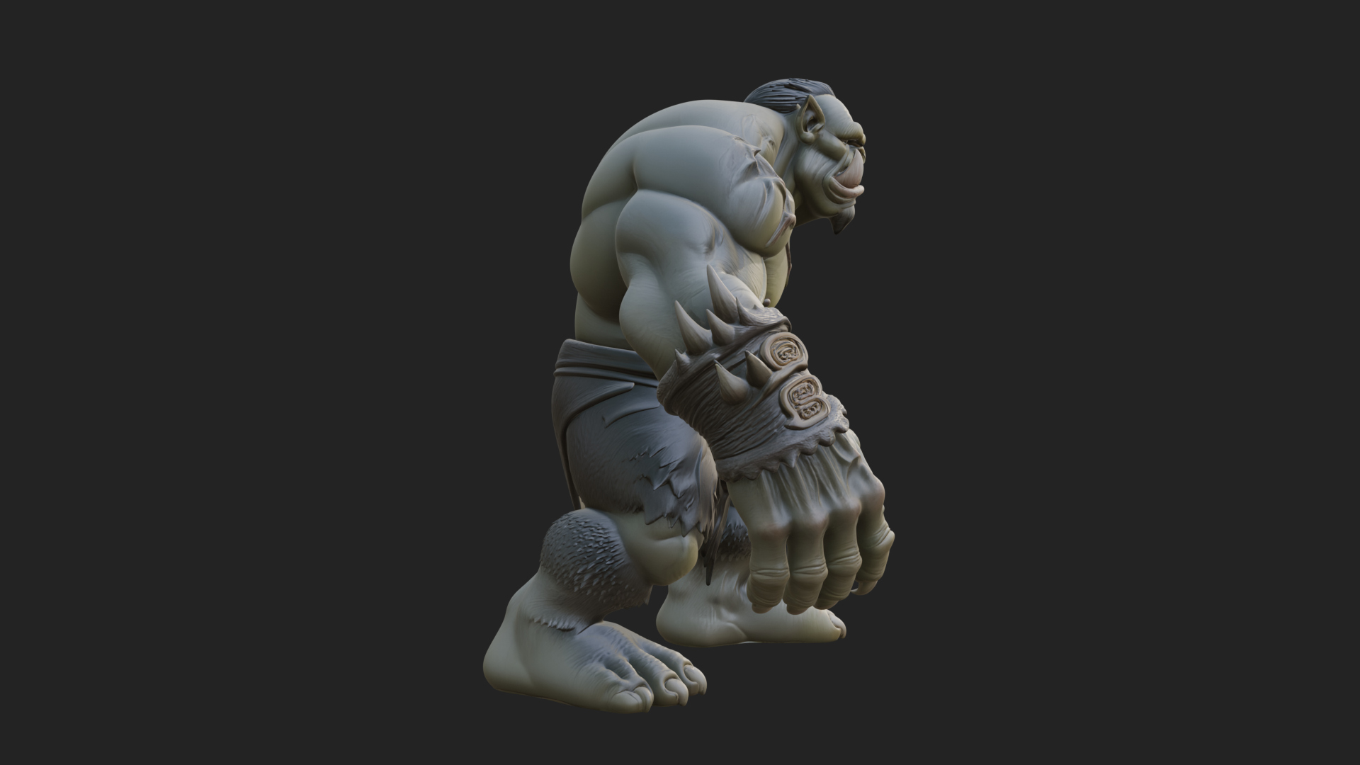 Cave Troll Statue Design 7 3D Print Model 3D Model