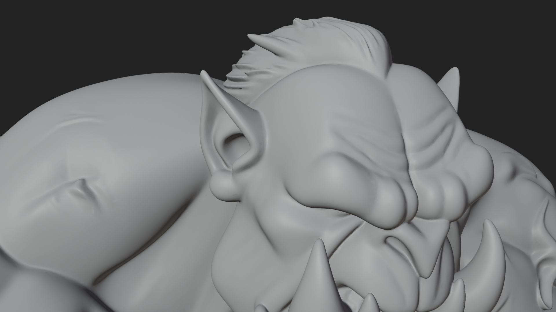 Cave Troll Statue Design 7 3D Print Model 3D Model