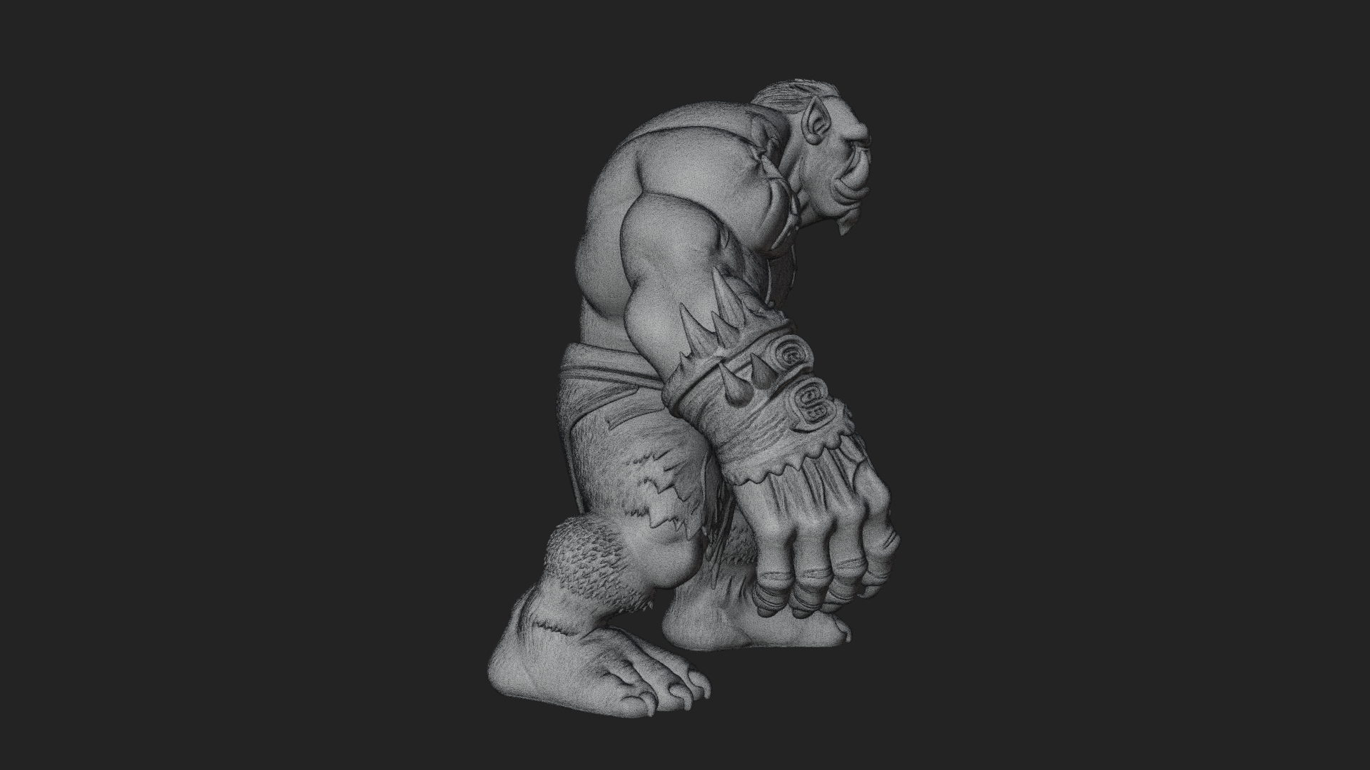 Cave Troll Statue Design 7 3D Print Model 3D Model