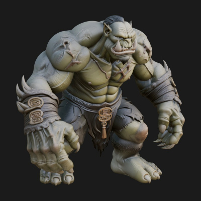 Cave Troll Statue Design 7 3D Print Model