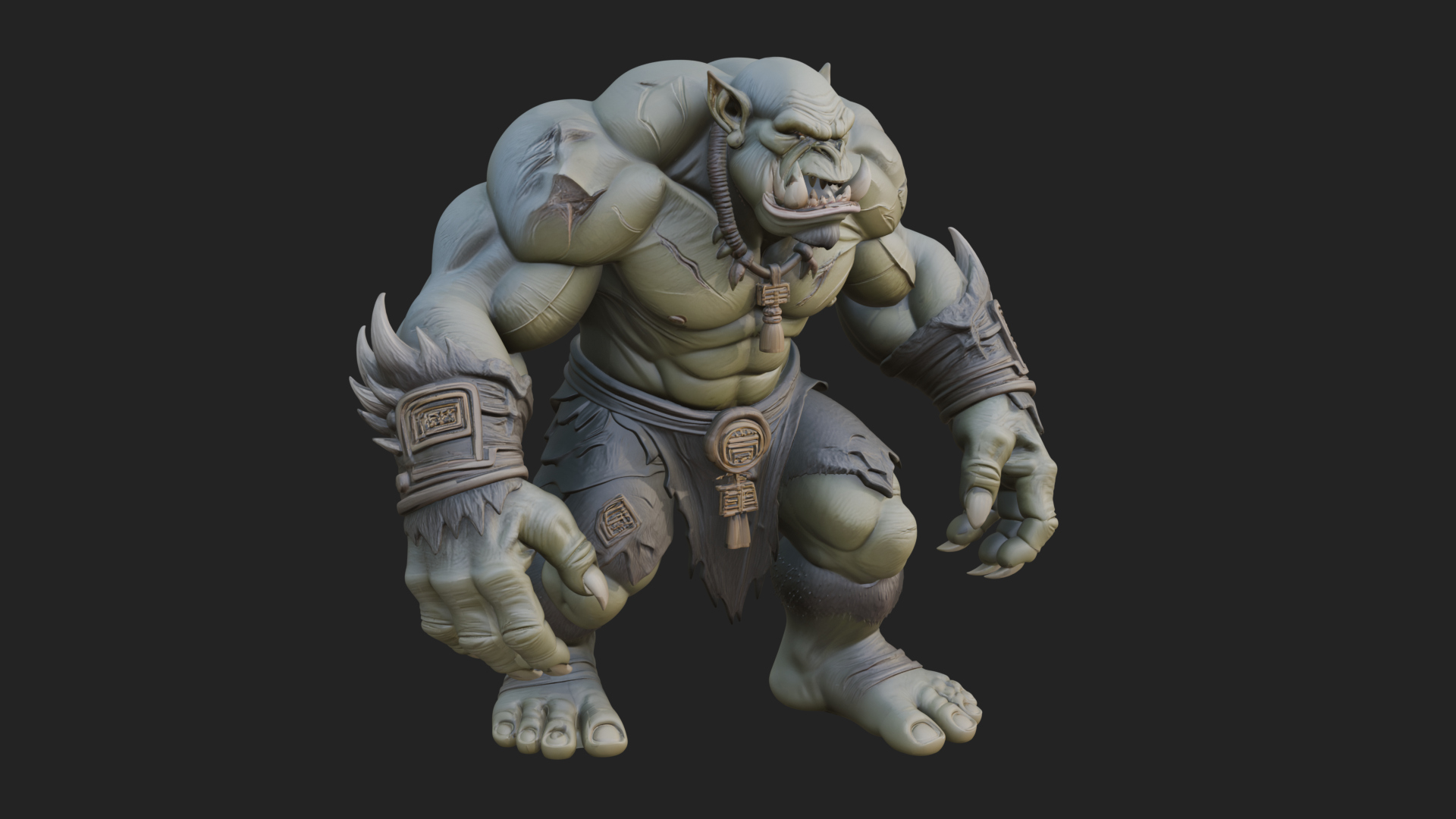 Cave Troll Statue Design 8 3D Print Model 3D Model
