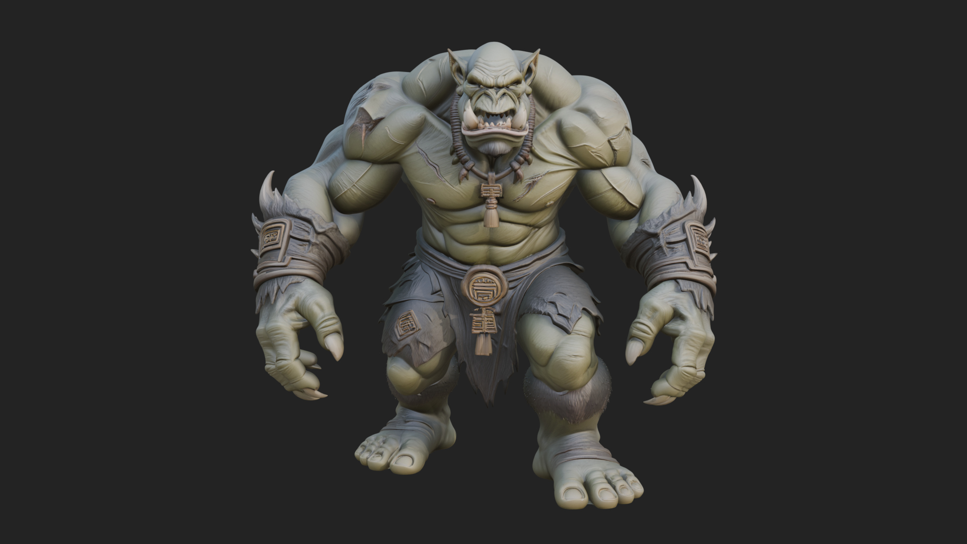 Cave Troll Statue Design 8 3D Print Model 3D Model