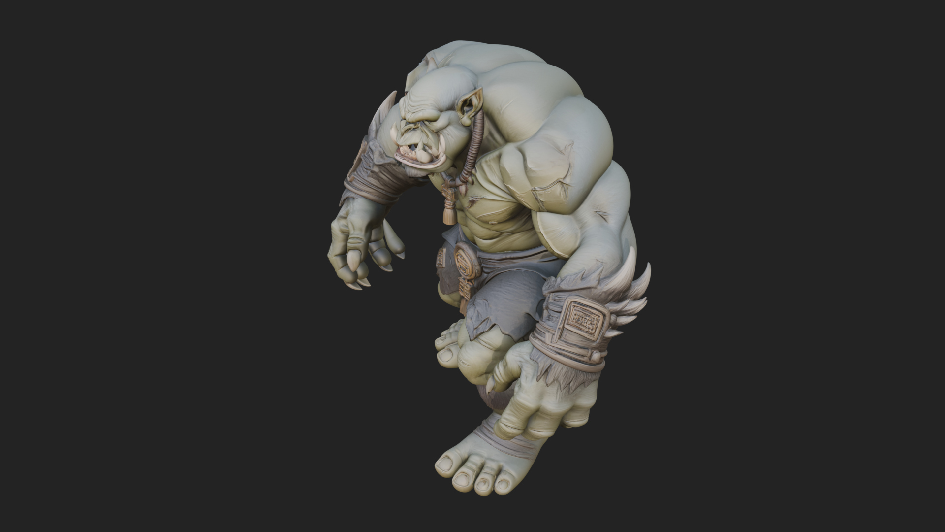 Cave Troll Statue Design 8 3D Print Model 3D Model