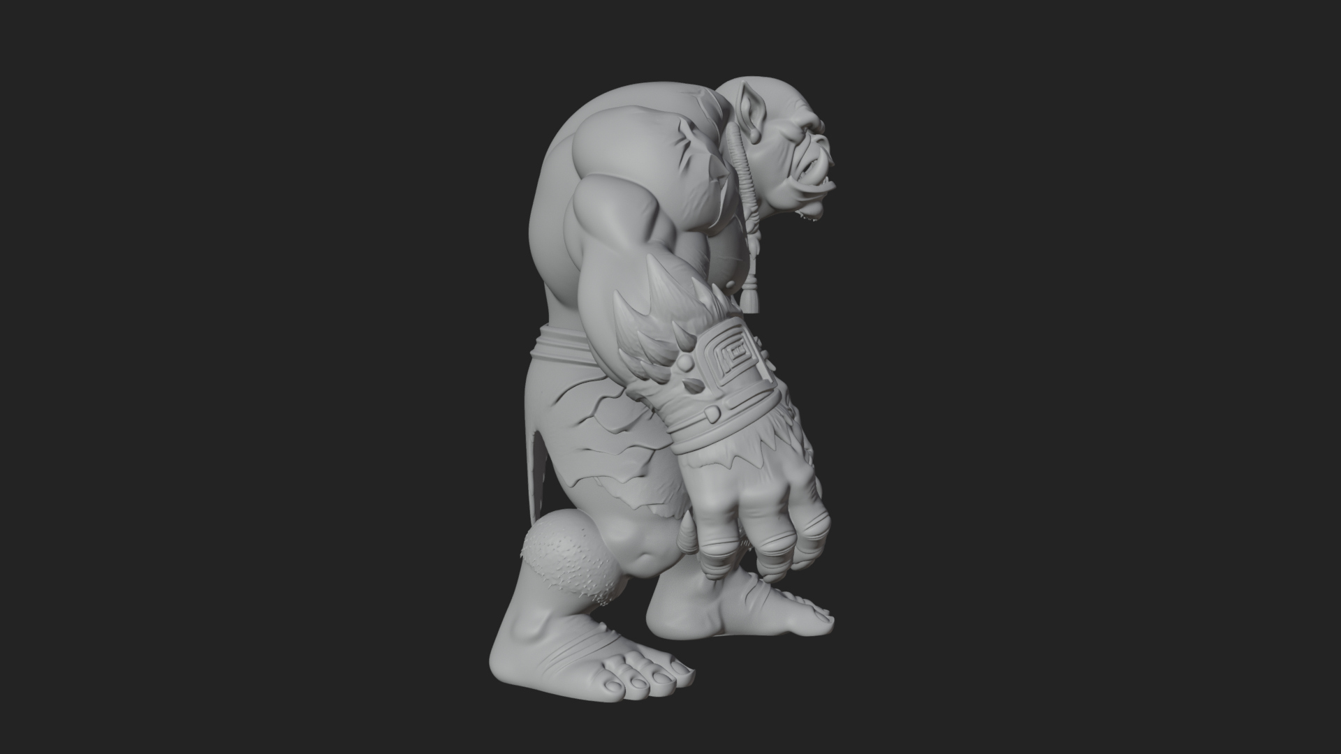 Cave Troll Statue Design 8 3D Print Model 3D Model