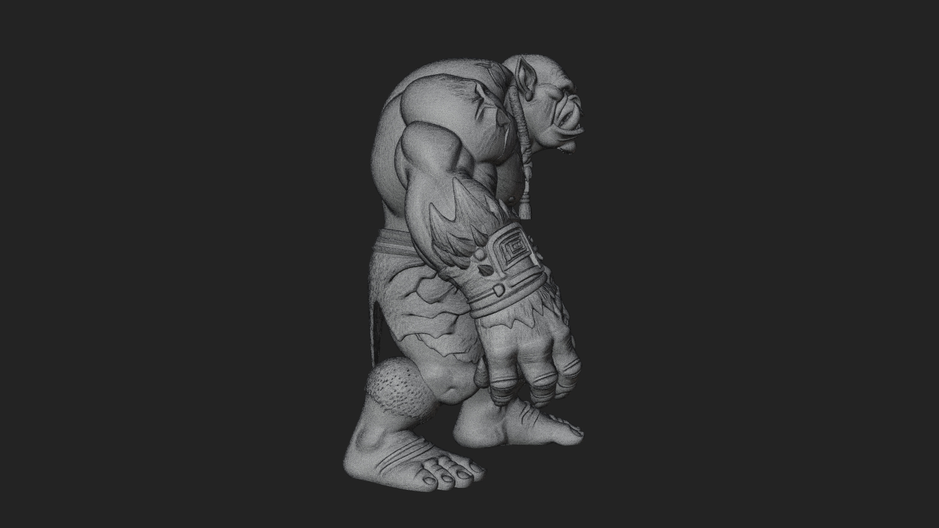 Cave Troll Statue Design 8 3D Print Model 3D Model