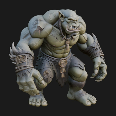 Cave Troll Statue Design 8 3D Print Model