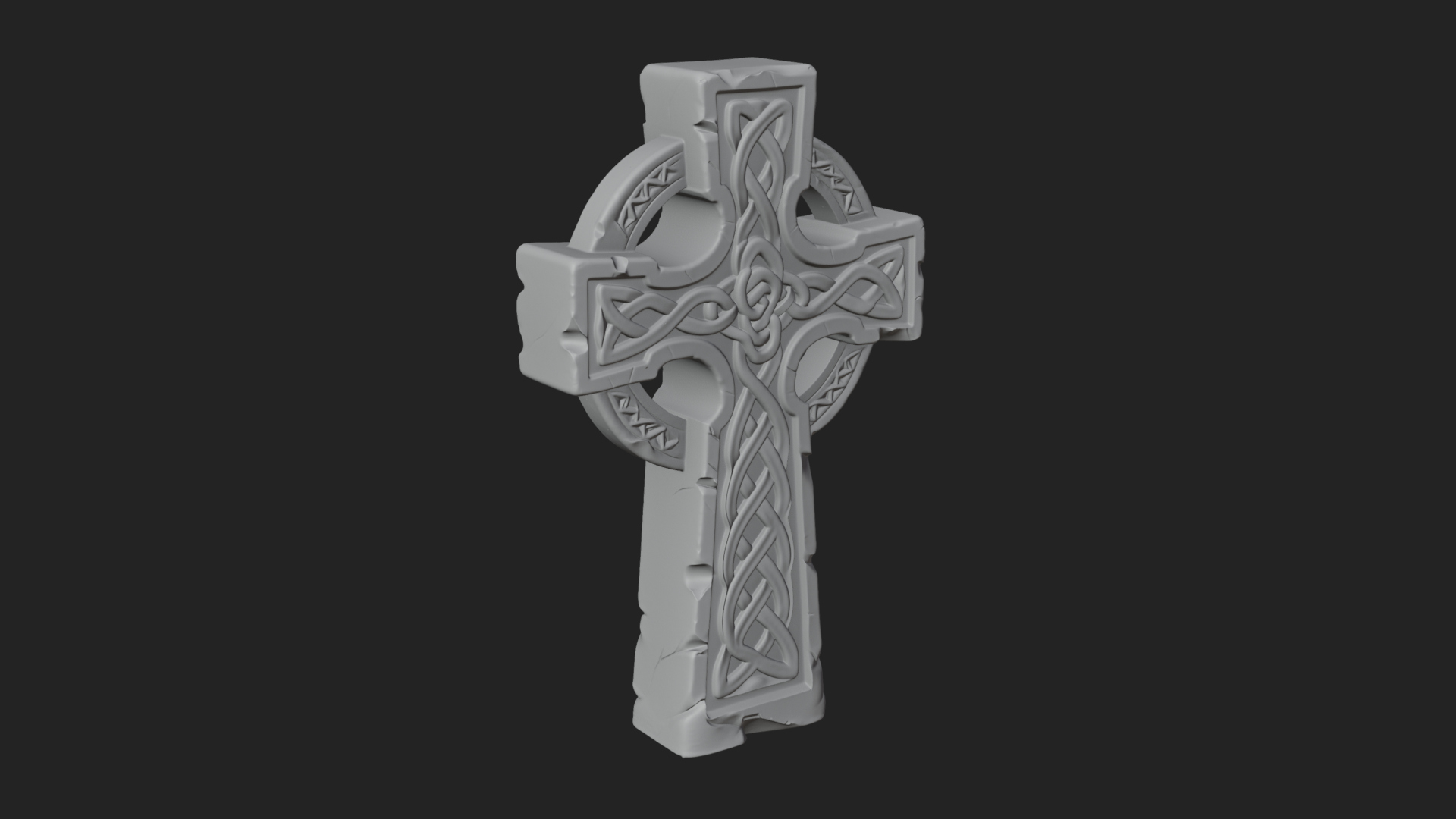 Celtic Cross Statue Design 5 3D Print Model 3D Model