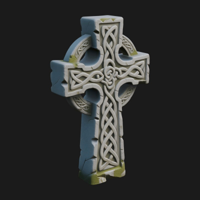 Celtic Cross Statue Design 5 3D Print Model