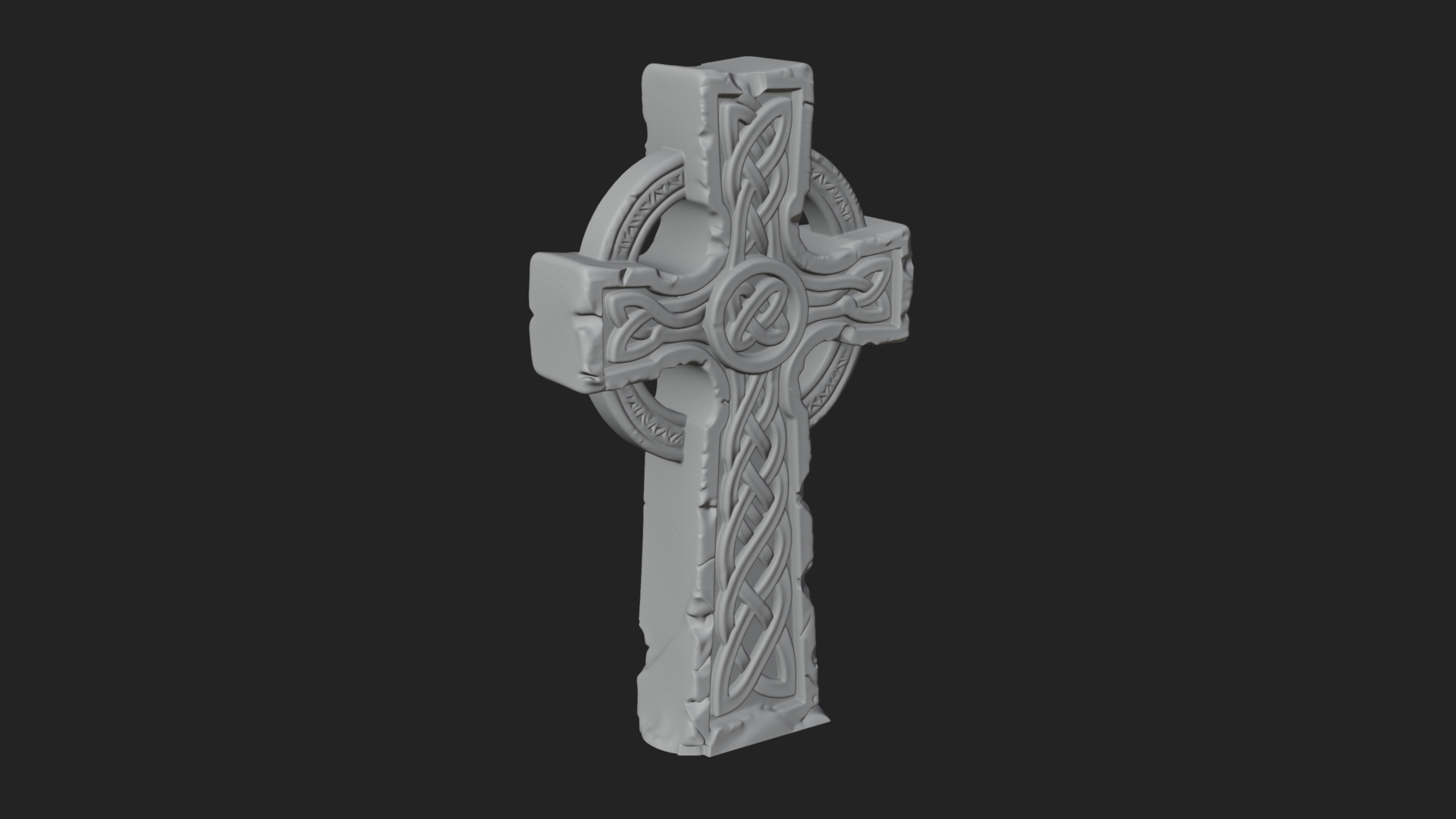 Celtic Cross Statue Design 6 3D Print Model 3D Model