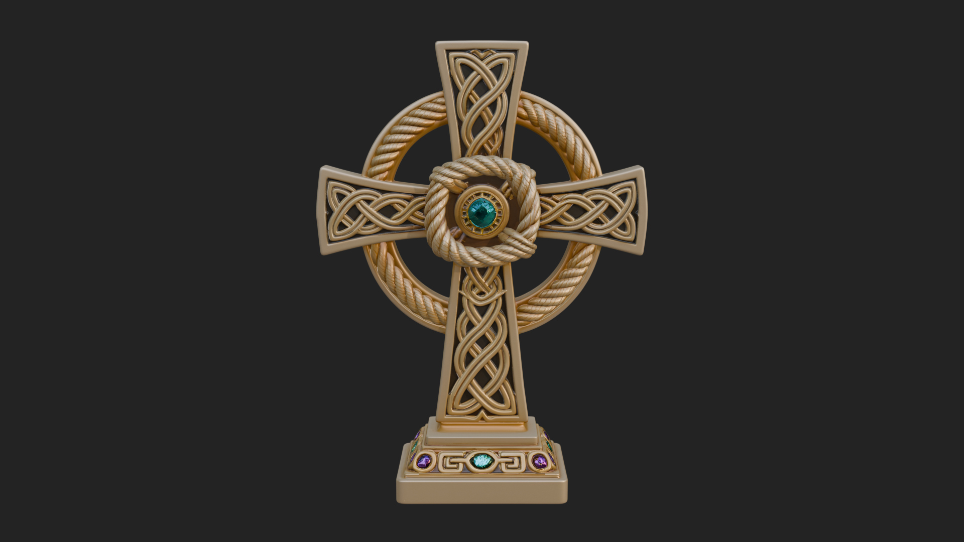 Celtic Cross Statue Design 8 3D Print Model 3D Model