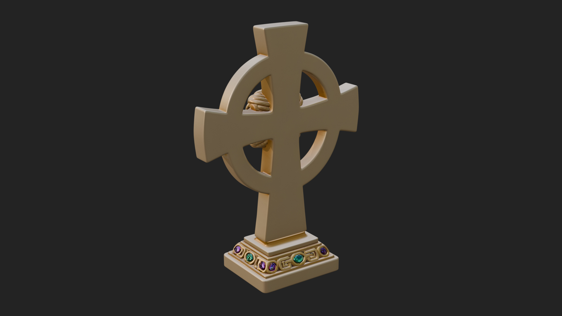 Celtic Cross Statue Design 8 3D Print Model 3D Model
