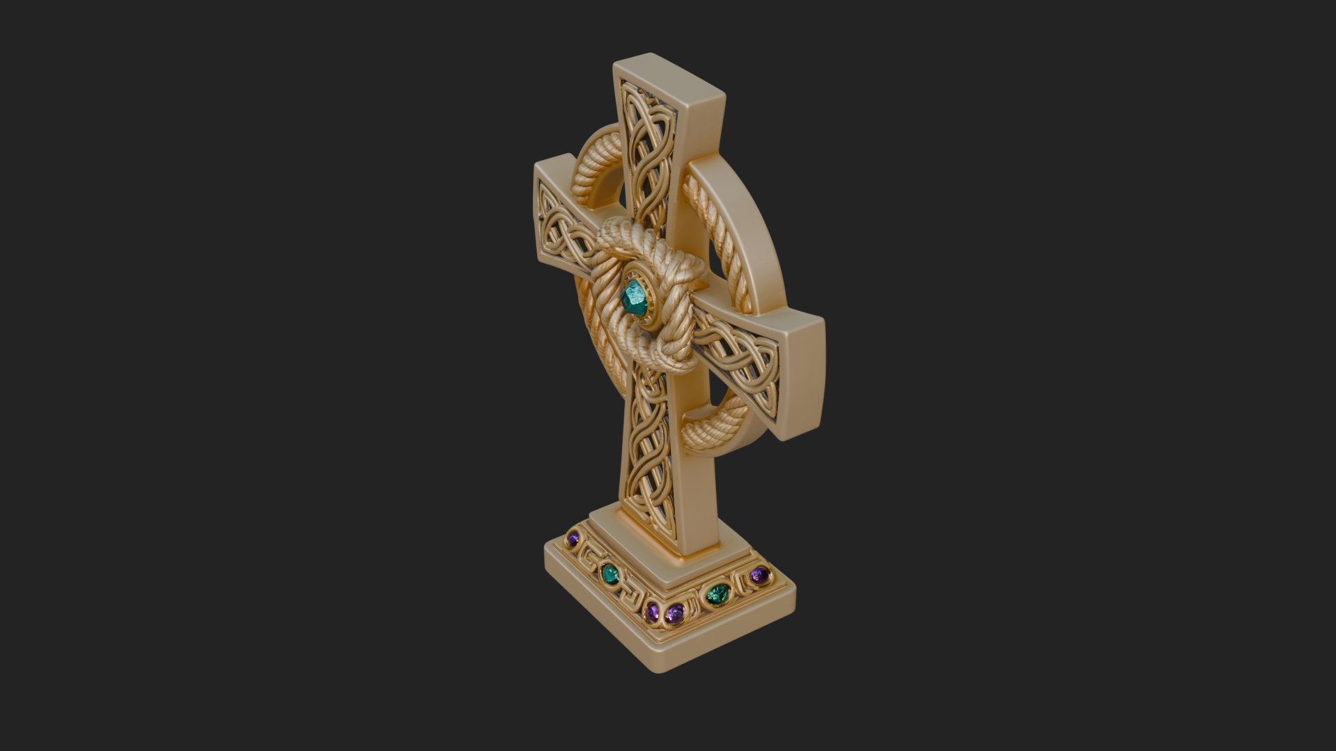 Celtic Cross Statue Design 8 3D Print Model 3D Model