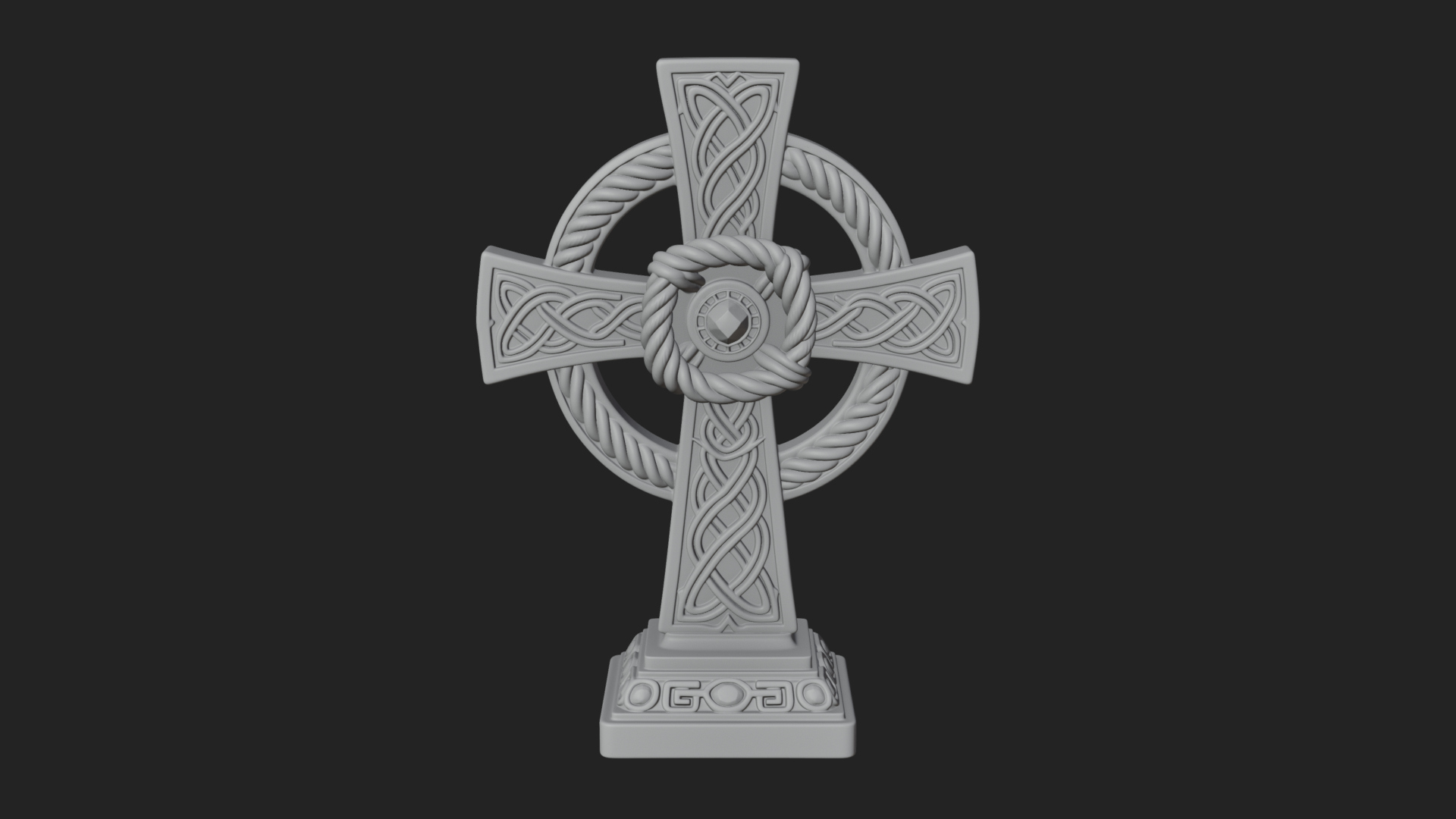 Celtic Cross Statue Design 8 3D Print Model 3D Model